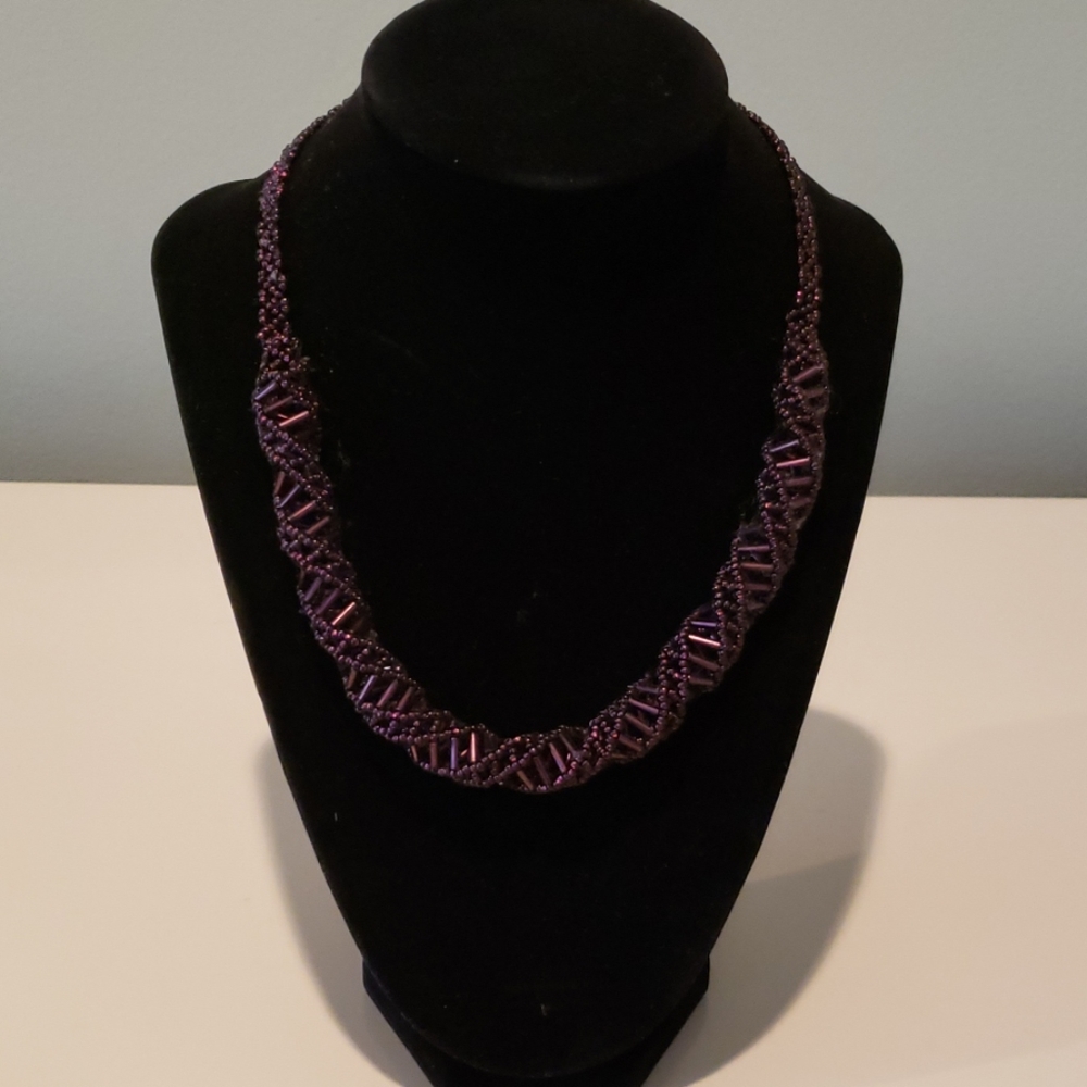 Helical beaded necklace